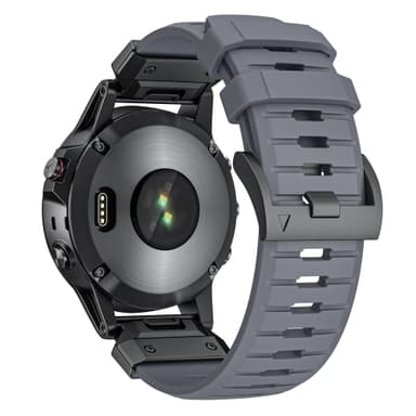 26 mm:n kellohihna Garmin Fenix 3/5/5X/6X/7X:lle Harmaa