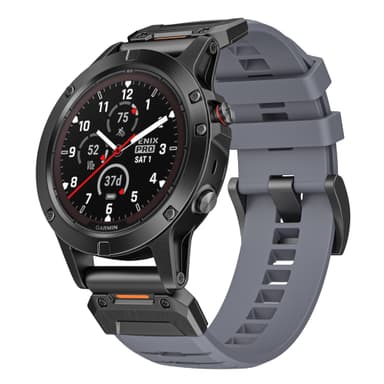 26 mm:n kellohihna Garmin Fenix 3/5/5X/6X/7X:lle Harmaa