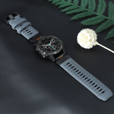 26 mm:n kellohihna Garmin Fenix 3/5/5X/6X/7X:lle Harmaa