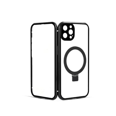 HD kirkas magneettikuori jalustalla iPhonelle Musta iPhone 14
