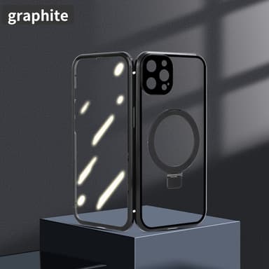 HD kirkas magneettikuori jalustalla iPhonelle Musta iPhone 14