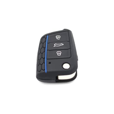 Silikoninen auton avainsuojus Golf 7/Lingdu/New Octavia/Karoq/Kodiak/Komik/Yedi Musta + Sininen