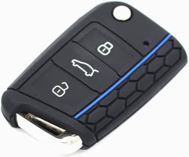 Silikoninen auton avainsuojus Golf 7/Lingdu/New Octavia/Karoq/Kodiak/Komik/Yedi Musta + Sininen