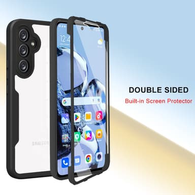 TPU-materiaalista 360° all-inclusive matkapuhelinkotelo Samsung-puhelimille Musta Samsung Galaxy S21 Ultra