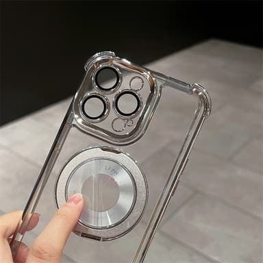 Neljän kulman putoamisenestokotelo pyörivällä jalustalla iPhonelle iPhone 15