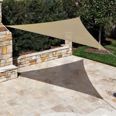 Triangle Sun Shade Sail Canopy markiisi, Beach Patio, UV Block Beige S