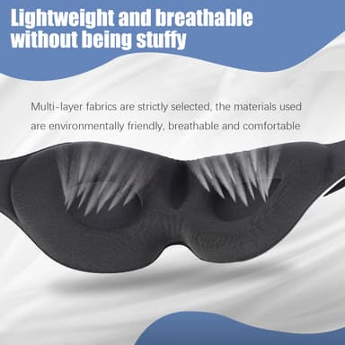 3D-uninaamio tarvikkeineen Musta