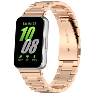 Ruostumattomasta teräksestä valmistettu ranneke Samsung Galaxy Fit 3:lle Ruusukulta