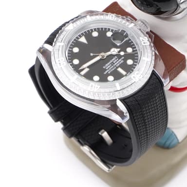 Silikoninen kellohihna Omega Swatch -yhteisbrändäiseen kuuhun laskeutuvaan planeetakelloon Musta
