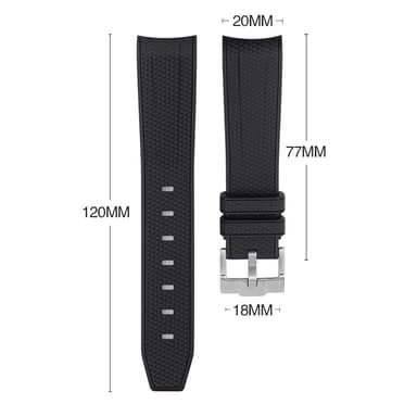 Silikoninen kellohihna Omega Swatch -yhteisbrändäiseen kuuhun laskeutuvaan planeetakelloon Musta