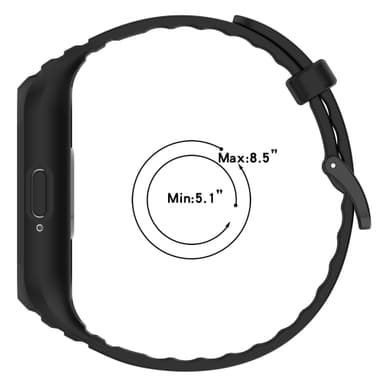 Kellon hihna Samsung Galaxy Fit 3:lle (SM-R390) Musta