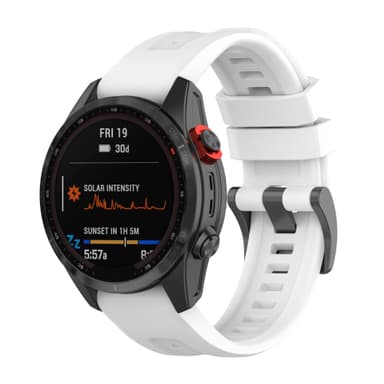 Silikoninen rannekello Garmin Fenix 7S 20mm Valkoinen