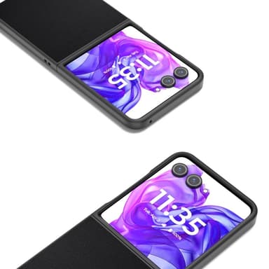ABEEL Motorola Razr 50 Ultra 5G Kotelo Aitoa Nahkaa PC Puhelimen Suojakuori Musta Reuna