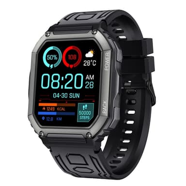 Ranneke Garmin Fenix ​​7 / 7 Pro / 6 / 5 22 mm silikonille - Musta