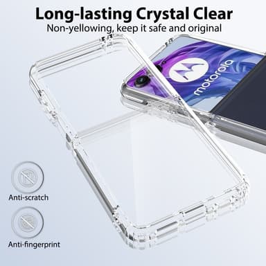 Motorola Razr 50 Ultra 5G Kotelo TPU+Akrääli Läpinäkyvä Puhelimen Suojakuori, Integroitu Muotoilu