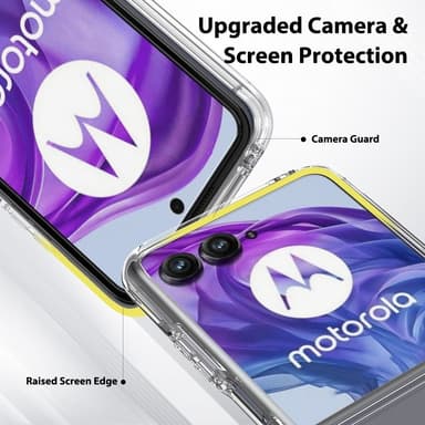 Motorola Razr 50 Ultra 5G Kotelo TPU+Akrääli Läpinäkyvä Puhelimen Suojakuori, Integroitu Muotoilu