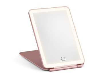 UNIQ Taitettava Ladattava LED-peili – Vanity Matkapeili - Vaaleanpunainen