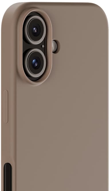 Holdit Silicone iPhone 16 suojakuori (mokkaruskea)