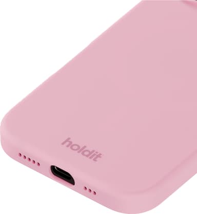 Holdit Silicone iPhone 16 suojakuori (vaaleanpunainen)