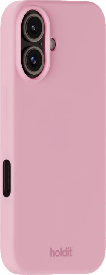 Holdit Silicone iPhone 16 suojakuori (vaaleanpunainen)