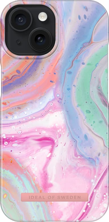 Ideal of Sweden Fashion iPhone 15 suojakuori (Pastel Marble)