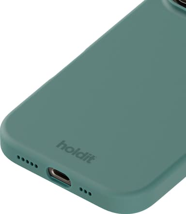 Holdit Silicone iPhone 16 Pro suojakuori (sammaleenvihreä)