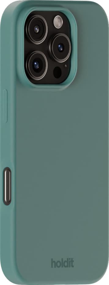 Holdit Silicone iPhone 16 Pro suojakuori (sammaleenvihreä)