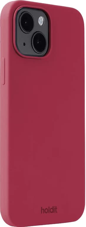 Holdit Silicone iPhone 14/13 suojakuori (punainen sametti)