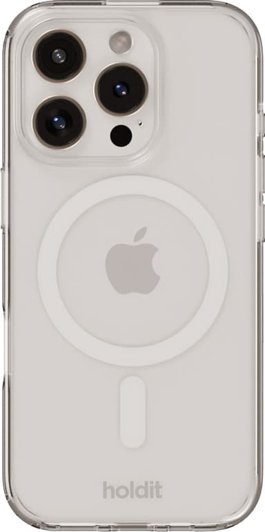 Holdit iPhone 16 Pro MagSafe suojakuori (valkoinen)