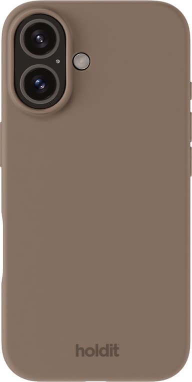 Holdit Silicone iPhone 16 suojakuori (mokkaruskea)