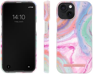 Ideal of Sweden Fashion iPhone 15 suojakuori (Pastel Marble)