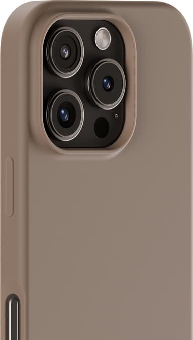 Holdit Silicone iPhone 16 Pro Max suojakuori (mokkaruskea)