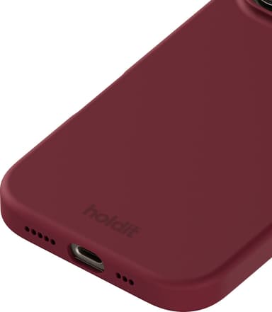 Holdit Silicone iPhone 16 Pro suojakuori (punainen sametti)
