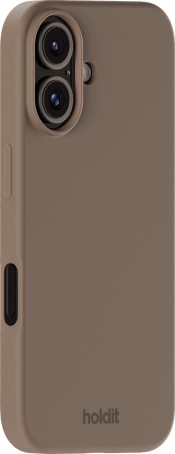 Holdit Silicone iPhone 16 suojakuori (mokkaruskea)