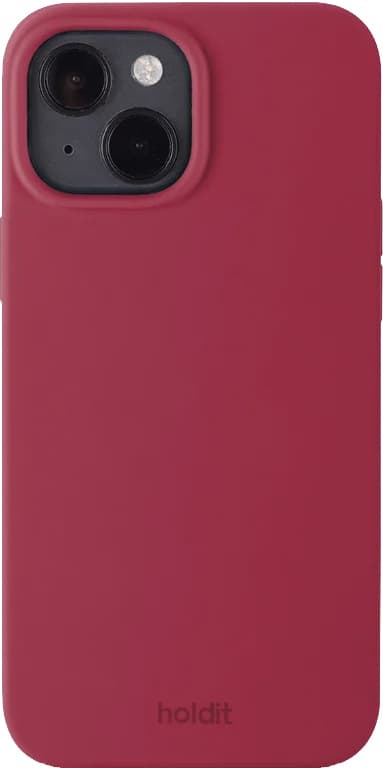 Holdit Silicone iPhone 14/13 suojakuori (punainen sametti)