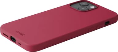 Holdit Silicone iPhone 14/13 suojakuori (punainen sametti)