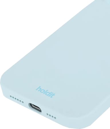 Holdit Silicone iPhone 14/13 suojakuori (mineraalinsininen)