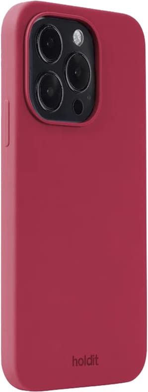 Holdit Silicone iPhone 15 Pro suojakuori (punainen sametti)