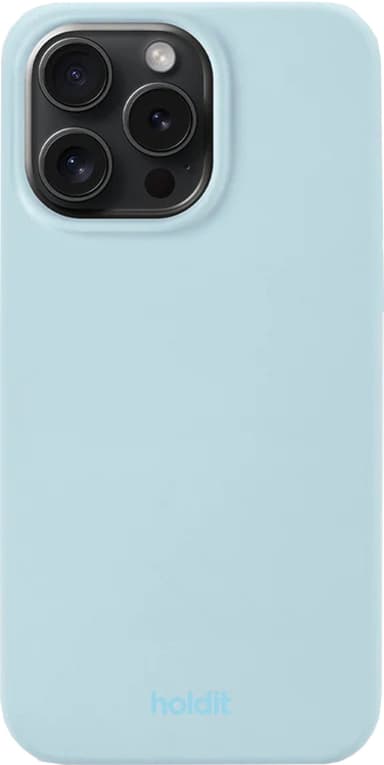 Holdit Silicone iPhone 15 Pro Max suojakuori (mineraalinsininen)