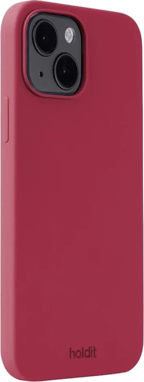 Holdit Silicone iPhone 15 suojakuori (punainen sametti)
