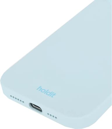 Holdit Silicone iPhone 15 suojakuori (mineraalinsininen)