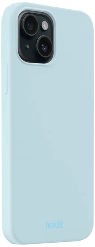 Holdit Silicone iPhone 15 suojakuori (mineraalinsininen)