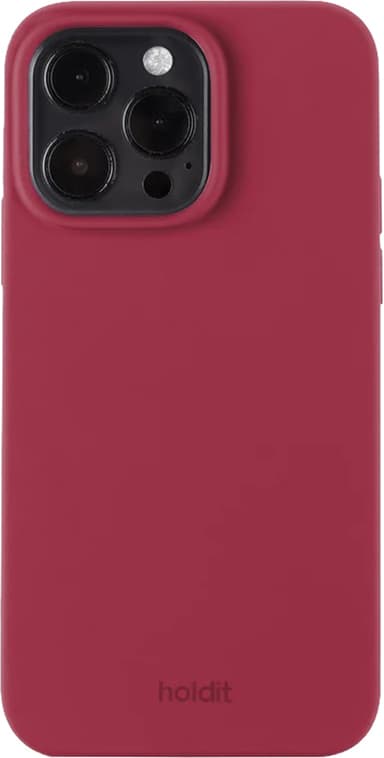 Holdit Silicone iPhone 15 Pro Max suojakuori (punainen sametti)