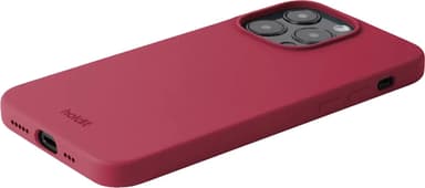 Holdit Silicone iPhone 15 Pro suojakuori (punainen sametti)