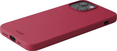 Holdit Silicone iPhone 15 suojakuori (punainen sametti)