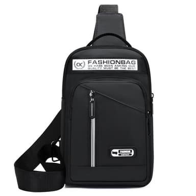 Tilava crossbody-laukku olkalaukku matkoille, töihin, kouluun Musta