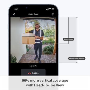 Ring Battery video-ovikello (venetsialainen pronssi)