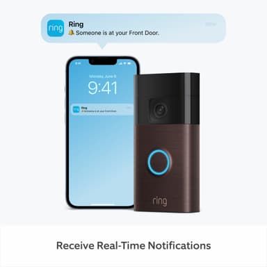 Ring Battery video-ovikello (venetsialainen pronssi)
