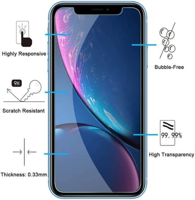 Näytönsuoja iPhone 11 Pro, iPhone X, iPhone XS karkaistu lasi 2 kpl