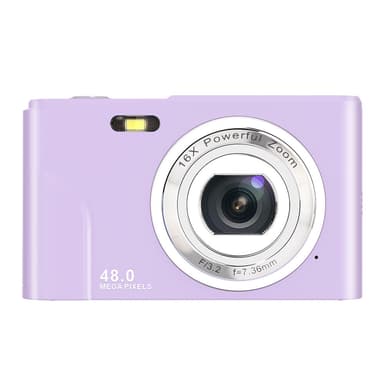 Digikamera 48 MP, HD 1080p ja 16x zoom kortilla Violetti
